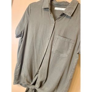 Olive Green button down tee